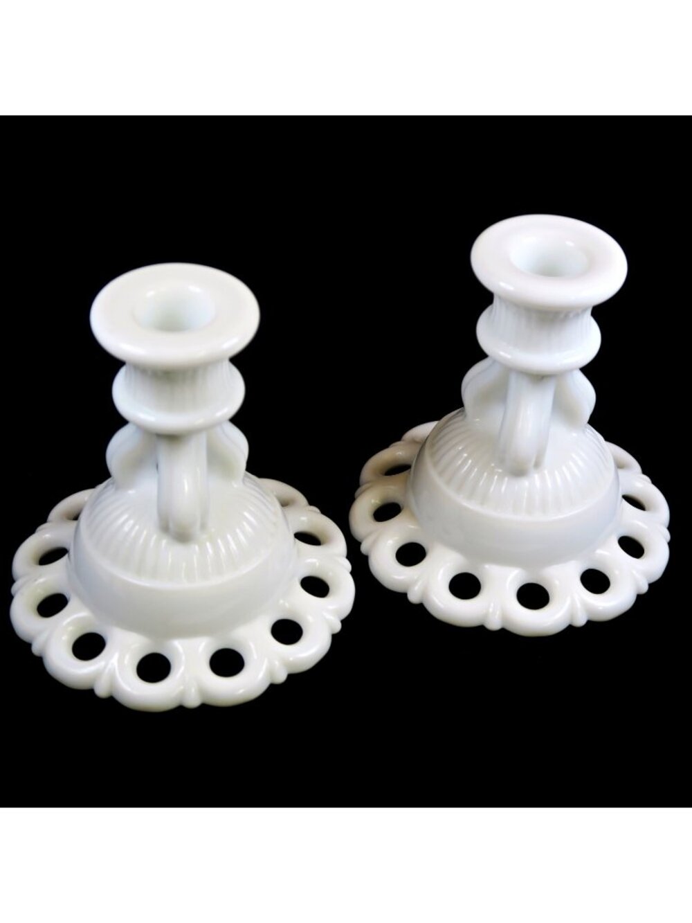 Westmoreland Doric Milk Glass Single Light Candlestick (Set of 2) 1947-1984